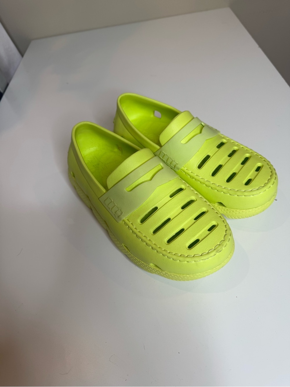 Cole Haan 4.Zerogrand All Day Shoes size 8 Sunny Lime Chunky Platform Loafer - Picture 1 of 8